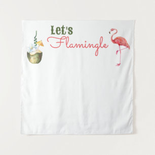 Palm Springs Last Flamingle Bachelorette Party Tapestry