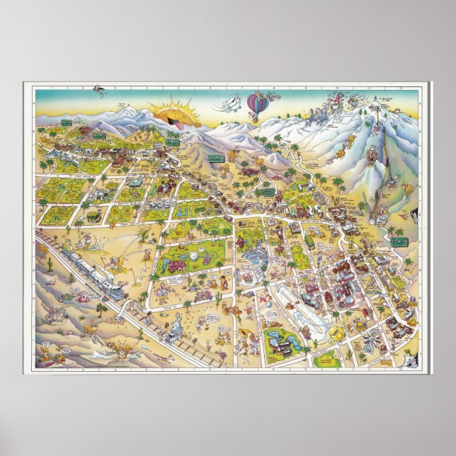 Palm Springs map Poster (Front)