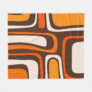 Palm Springs Mid-Century Modern Abstract Pattern Fleece Blanket