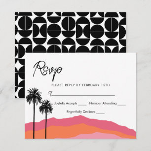 Palm Springs Modern Response Card (pink/orange)