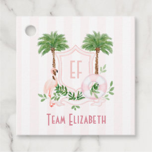 Palm Springs Monogram Bachelorette Party Favour Tags
