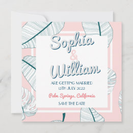 Palm Springs Paradise Modern Wedding Save The Date