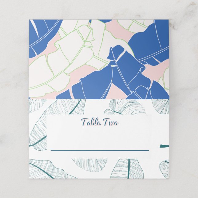 Palm Springs Paradise Wedding Modern Place Card (Outside Unfolded)