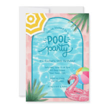 Palm Springs Pool Party Invitation