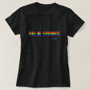Palm Springs Pride T-shirt   Rainbow Flag