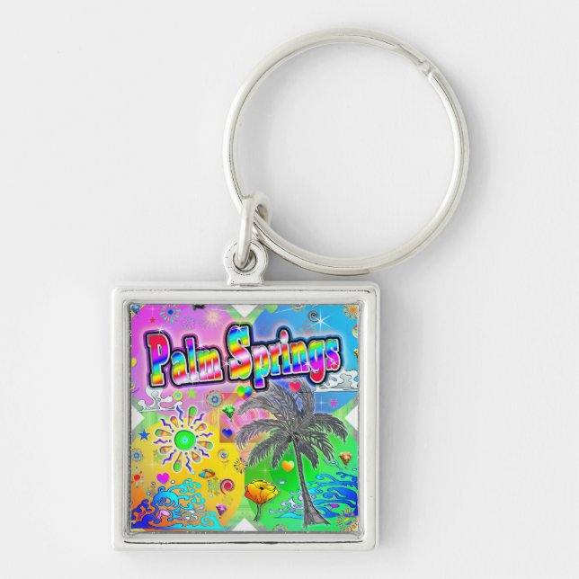 Palm Springs Quadro Seasons Keychain (Front)