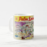 Palm Springs Retro Map Mug<br><div class="desc">A very colourful retro postcard greetings from Palm Springs,  California repurposed!</div>