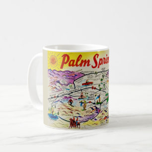 Palm Springs Retro Map Mug