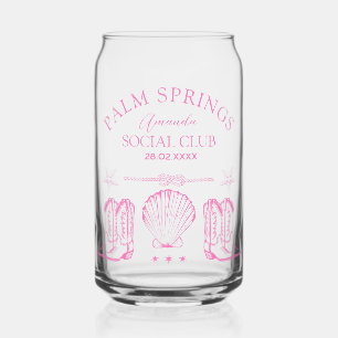 Palm Springs Social Club   Bachelorette Can Glass
