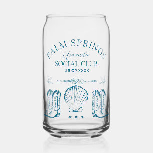 Palm Springs Social Club   Bachelorette Can Glass