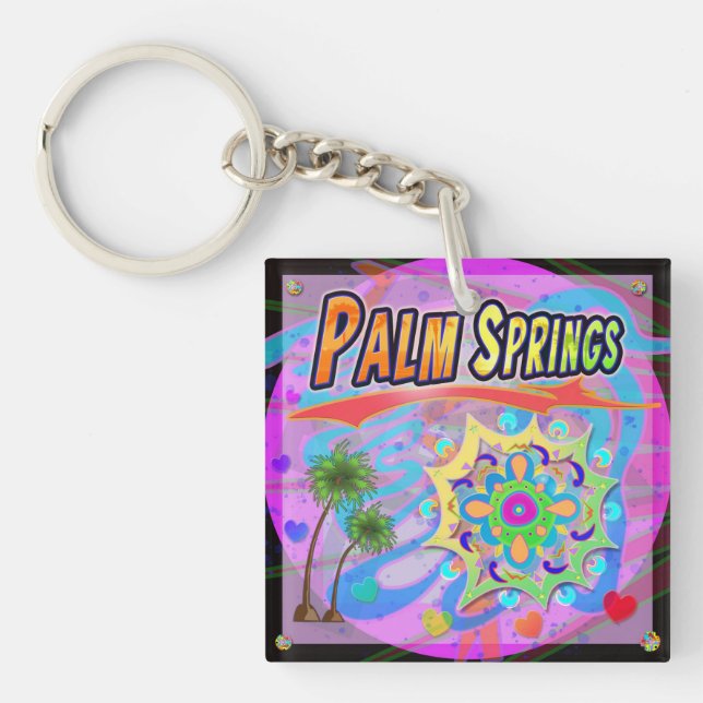 Palm Springs True Progress Keychain (Front)