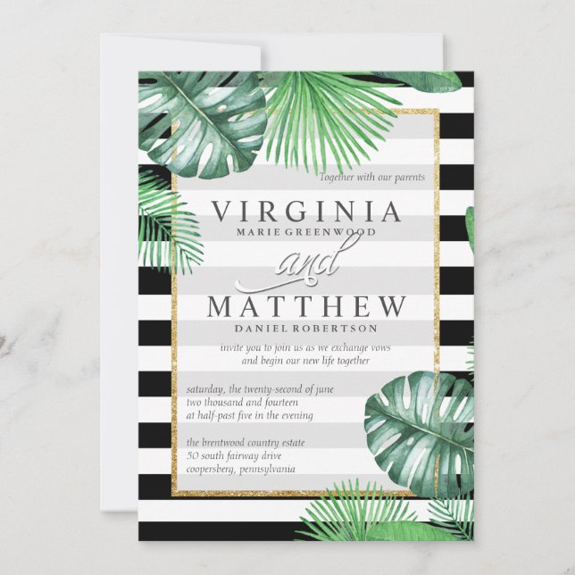 Palm Springs Wedding Invitation (Front)
