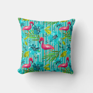 Palm Springs Yard&Garden Flamingo Teal Cushion