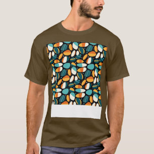 Palm Stones Seamless Pattern Beach Pebble Gemstone T-Shirt