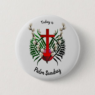Palm Sunday A Christian Holy Day 6 Cm Round Badge