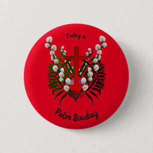 Palm Sunday A Christian Holy Day 6 Cm Round Badge