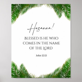 Palm Sunday Christian Art | Hosanna John 12:13 Poster