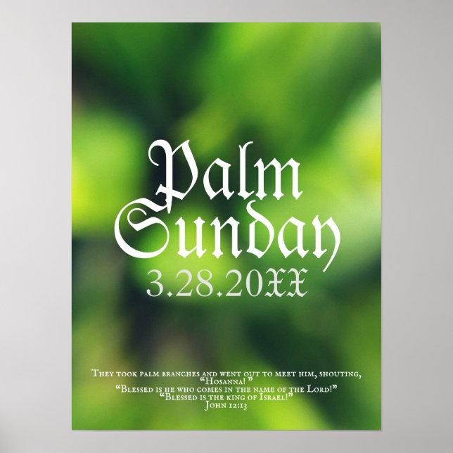 Palm Sunday in Green Poster (Front)