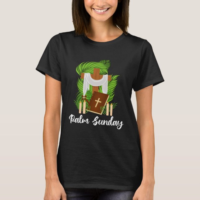 Palm Sunday Palm Cross Christian Holidays Holy Wee T-Shirt (Front)