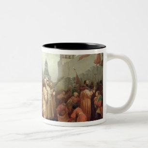 Palm Sunday Procession Two-Tone Coffee Mug