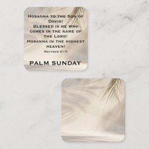 Palm Sunday Scripture with Soft Palm Shadows Card