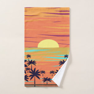 PALM SUNSET HAND TOWEL