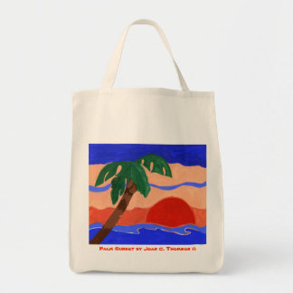 Palm Sunset Organic Grocery Bag