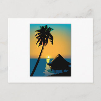 Palm Sunset Postcard