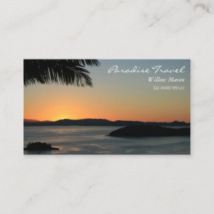 Palm Sunset, Travel Business Card