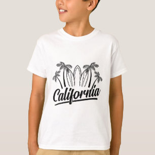 Palm Surfing Board California Beach Cool Traveler T-Shirt