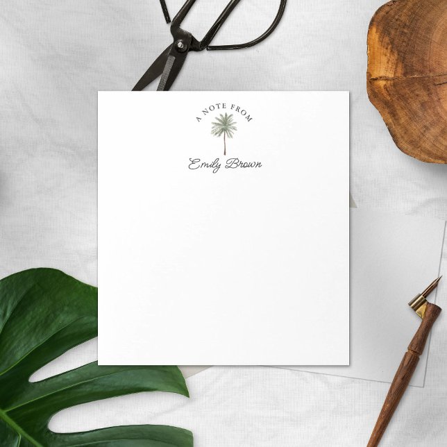 Palm Tree A Note From Cute Personalised Notepad (Creator Uploaded)