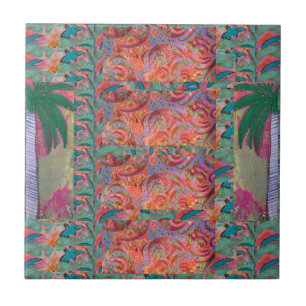 Palm Tree Abstract Tile