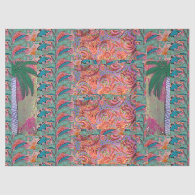 Palm Tree Abstract Tissue Paper (Front)