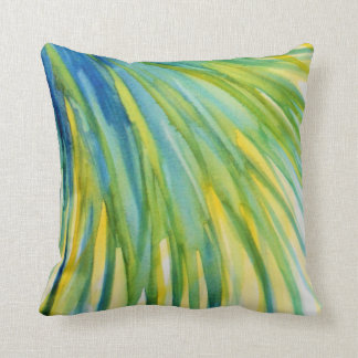 Palm Tree Abstract Watercolor Cushion