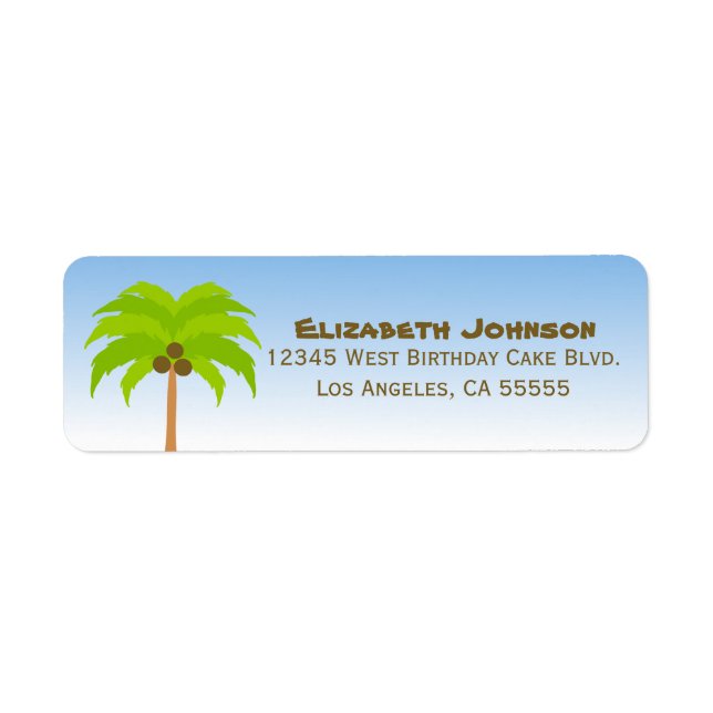 Palm Tree Address Label (Front)