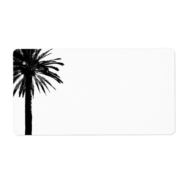 Palm tree address labels for beach weddings (Front)