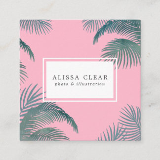 Palm Tree Adorned Boho-Chic Business Card