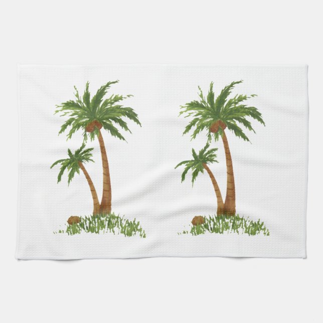 Palm Tree American MoJo Kitchen Towel (Horizontal)
