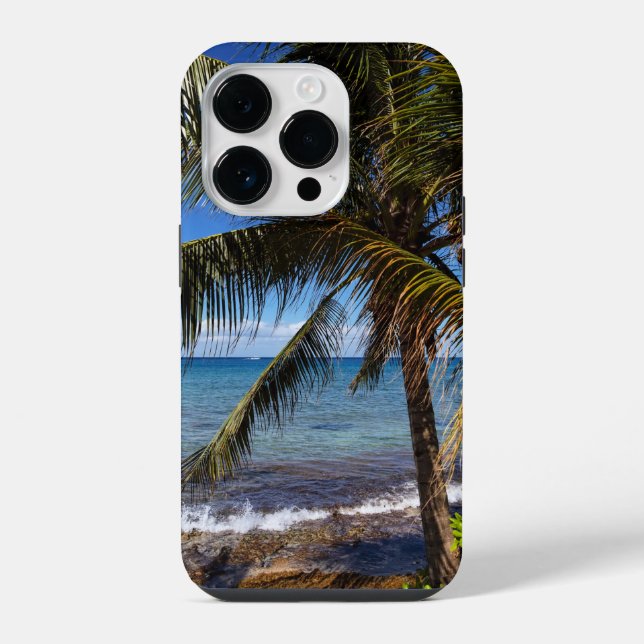 Palm Tree and Ocean iPhone Case (Back)
