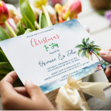 Palm Tree And Present Christmas in July