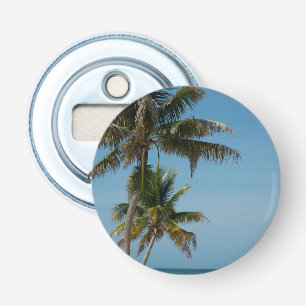 Palm tree and white sand beach bottle opener