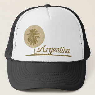 Palm Tree Argentina Trucker Hat