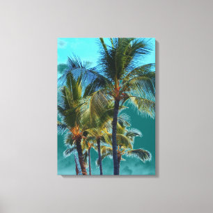Palm tree art canvas wrap