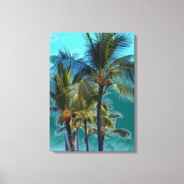Palm tree art canvas wrap (Front)