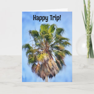 Palm Tree Art Vacation Tropical Paradise Trip Card