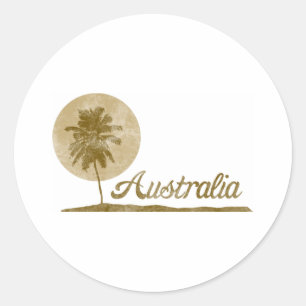 Palm Tree Australia Classic Round Sticker