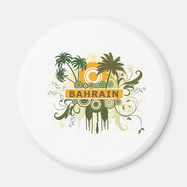 Palm Tree Bahrain Magnet (Front)