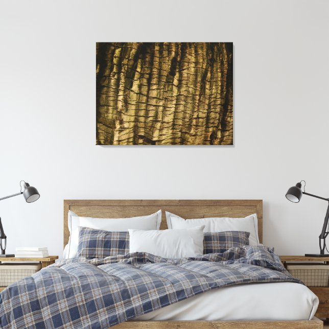 Palm Tree Bark Canvas Print (Insitu(Bedroom))