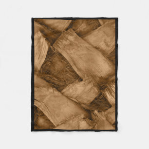 Palm Tree Bark Texture Tint Vertical Sticker Fleece Blanket