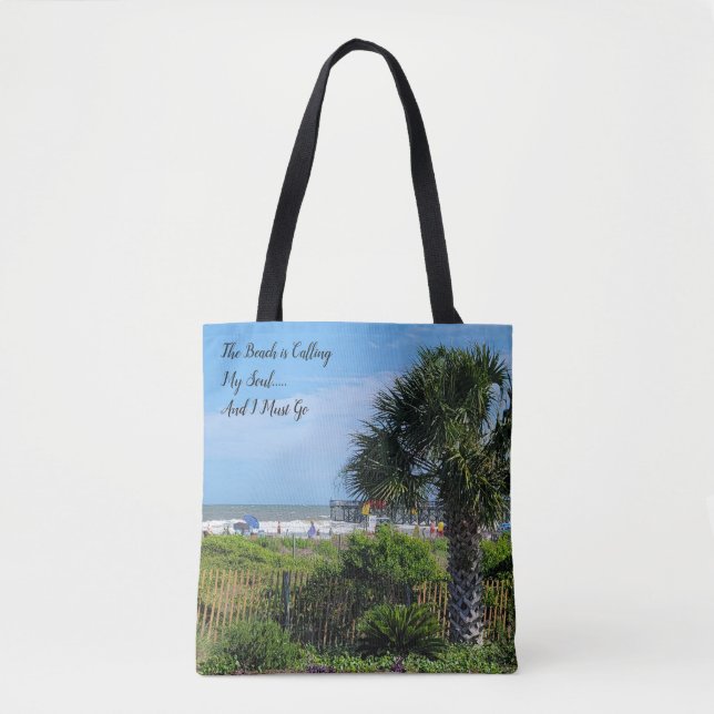 Palm Tree Beach Bag Tote (Front)